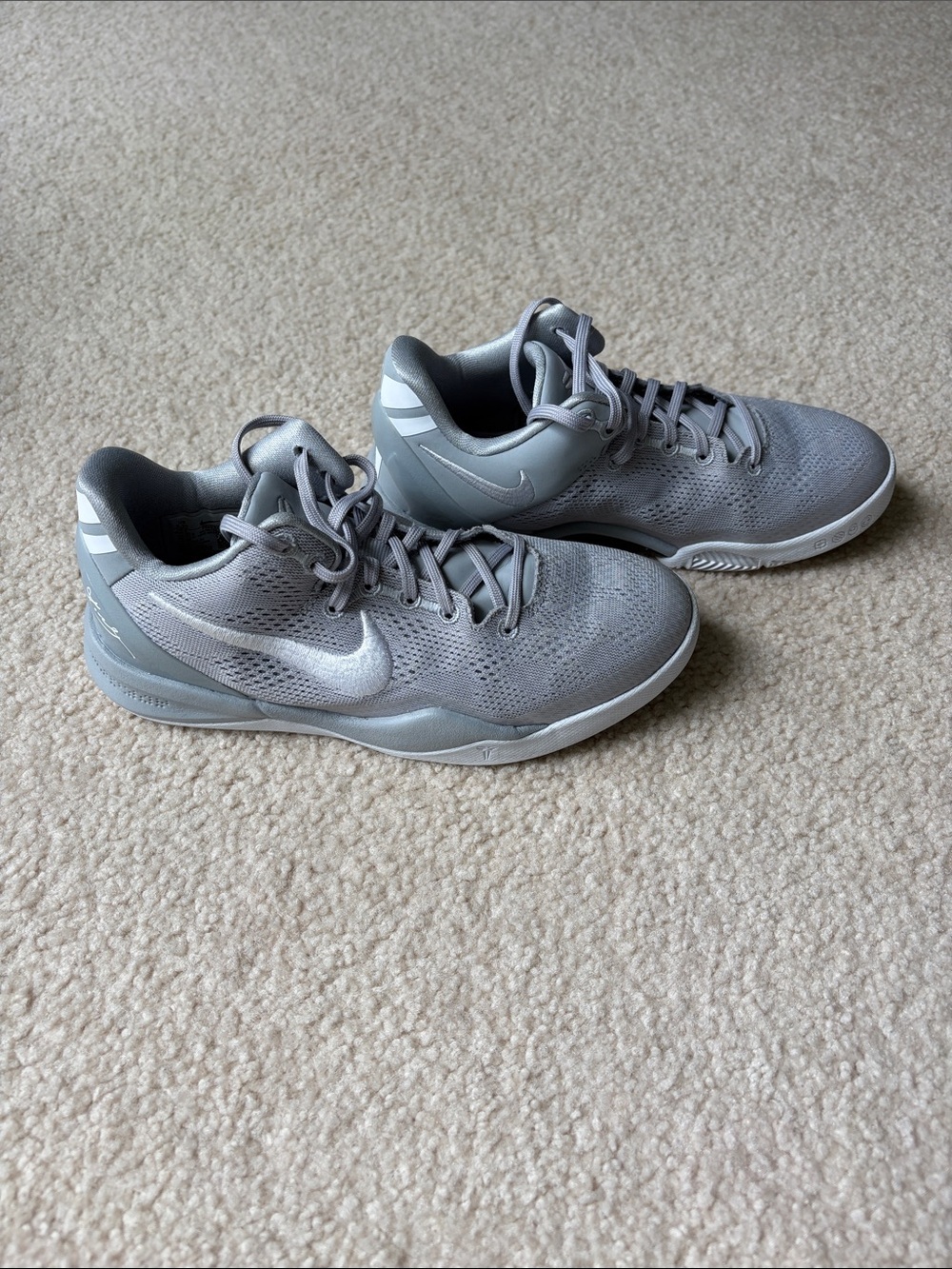 Nike Kobe grey wolf basketball sneakers- y3
